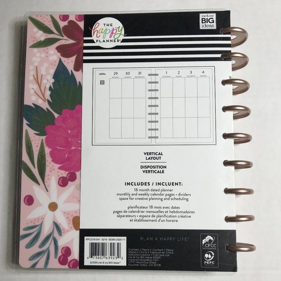The Happy Planner Classic 18 Month Vertical Layout You Are Beautiful - Picture 8 of 10